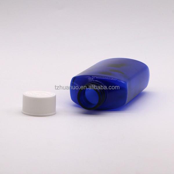 Base Material PET 120ML Square Sterile Cough Syrup Oral Liquid Bottle Child Safety Cap