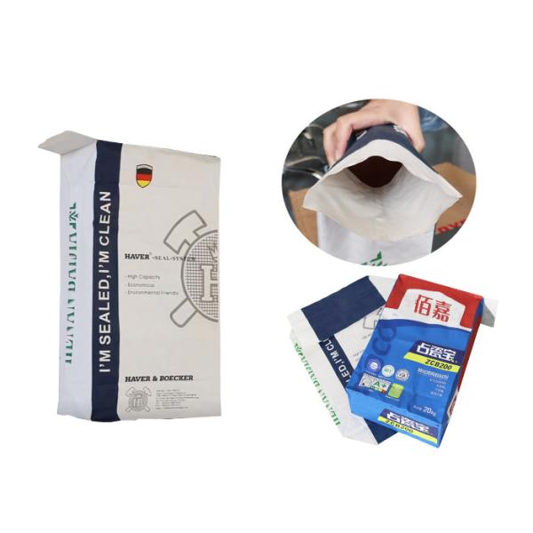 Buy 20kg 25kg 3ply Valve Paper Bags For Ceramic Tile Adhesive Packaging at wholesale prices
