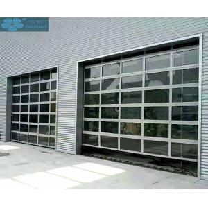 Automatic 1mm 55mm Slats Glass Front Garage Doors