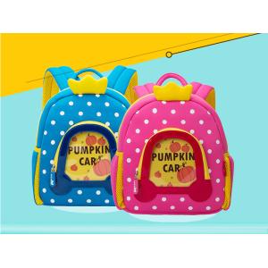 Lovely Pumpkin Angel Design Neoprene Toddler Backpack With Dots