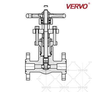 API602 Dn50 Pressure Seal Gate Valve 2 Inch Forged Steel RTJ Flange