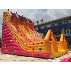 Custom Made Kids Inflatable Slide Single Lane Yellow 12x7x10m