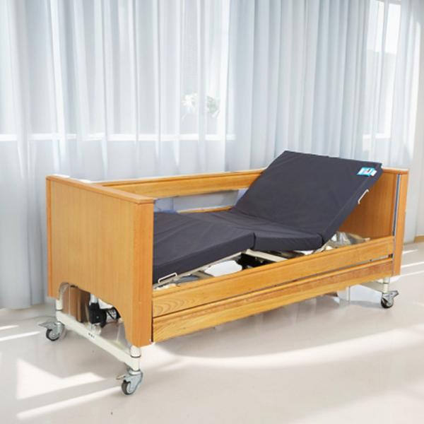 Buy Patients Brown Residential Hospital Bed Multifunctional With Back Lifting at wholesale prices