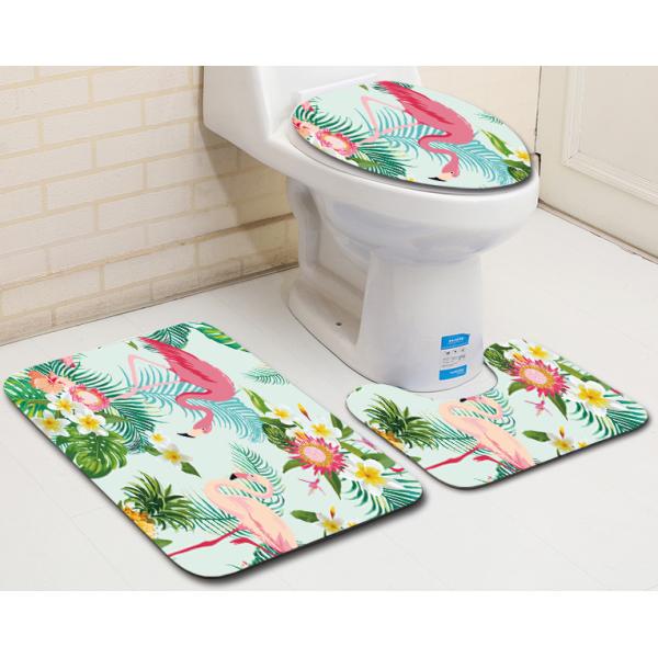 Flamingo Toilet Seat Cushion 45*37 Carpet Toilet Seat Cover