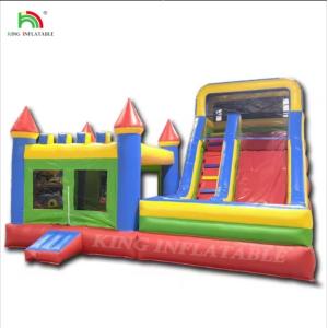 Wholesale Inflatable Castle With Water Slide Dry And Wet Combo Custom Inflatable