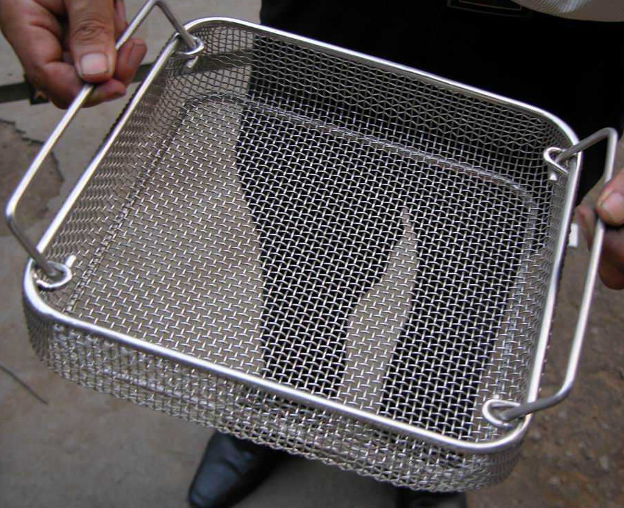 Quality Disinfection Rectangular Wire Mesh Basket Metal For Sterilization for sale