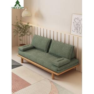 China Novelty Foldable Shrinkable Custom Sofa Bed Green Linen Environmental Friendly on sale