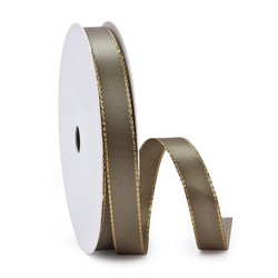 New Arrival 25mm Double Face for Packing 100% Polyester Gold/Silver Metallic