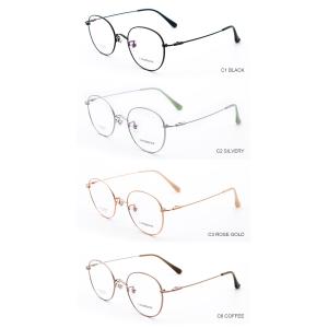 High Elastic IP Electroplating Beta Titanium Glasses Frame Cozy Gold Metal