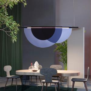 High Brightness LED Creative Purple Restaurant Chandelier With Acrylic Lampshade