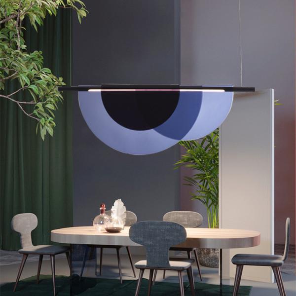 High Brightness LED Creative Purple Restaurant Chandelier With Acrylic Lampshade