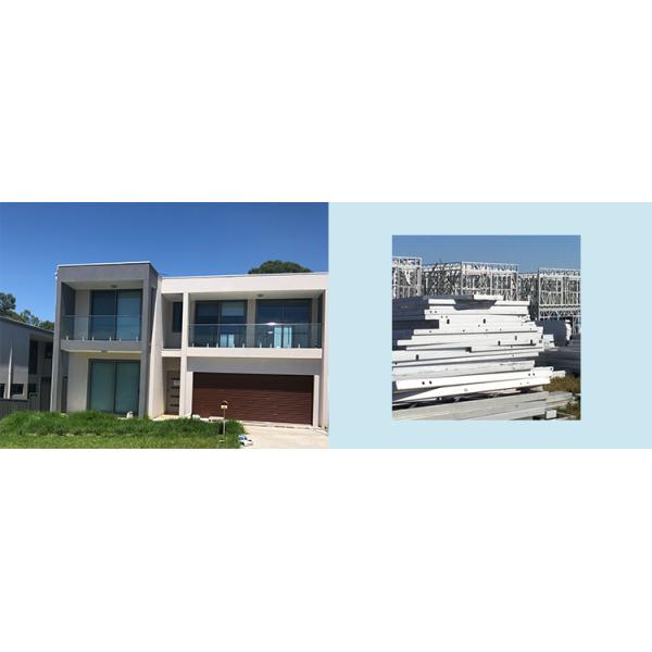 Steel Framing Prefabricated House / Easy To Assemble Home With Aluminium Sliding Doors