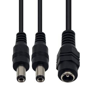 1 to 2 ways 1 Female to 2 Male 5.5x2.1 mm DC Power Supply Splitter Cable for