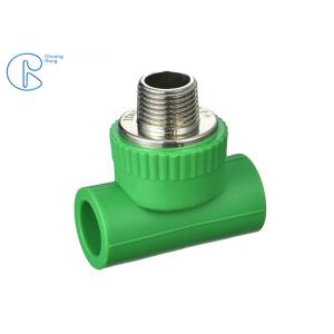 Color Customized Male Tee With Metal Brass SS304 Thread Insert