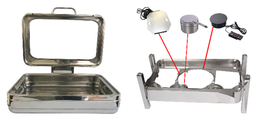 Store Eco Friendly SUS 304 Stackable Chafing Dish With Flexible Heating