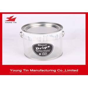 Cylinder Round Candy Gift Tins 100 X 105 MM Sweets Packaging With Handle