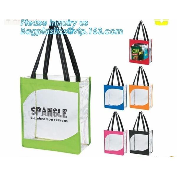 Buy custom Design logo printed pvc clear plastic bags, professional printing shopping bag plastic bag, Biodegradable Recycla at wholesale prices