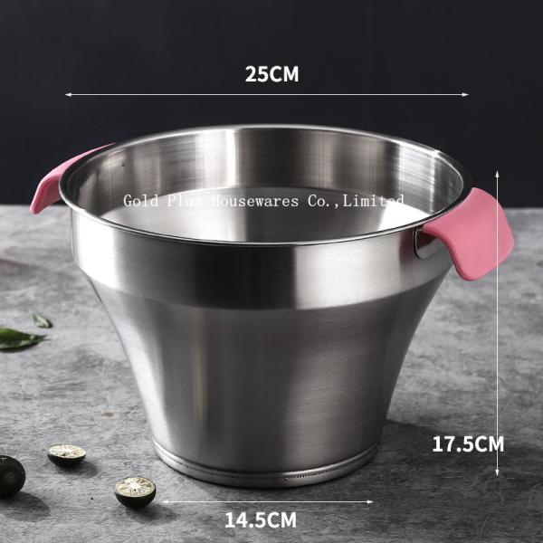 Buy Wine Ice Tubs 17.5cm Height Stainless Steel Drinking Bucket at wholesale prices