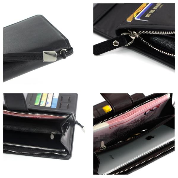 Minibook Wristband Strap Wallet for Business Card Multicard Clamshell Leather Wallet
