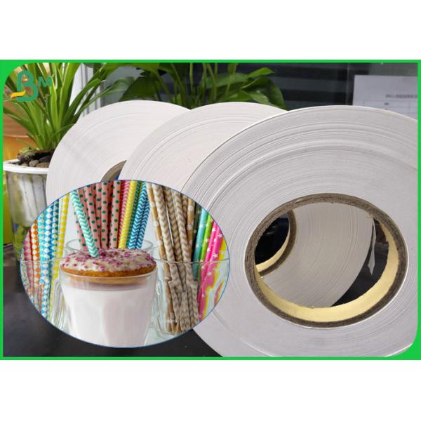 straw paper roll 100% FDA Degradable 60gsm 120gsm 14mm 15mm Width Food grade Straw Paper Roll