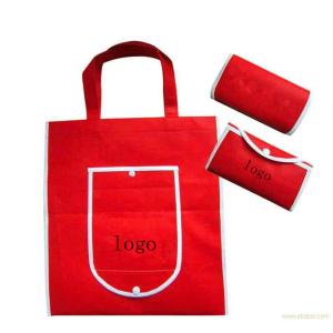 OEM ODM Red Foldable Shopping Bag / Non Woven Gift Bags Personalized