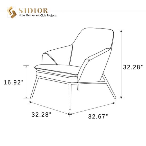 Luxury Modern Leisure Chair 82cm length