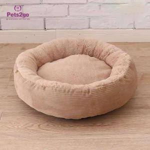 OEM donut shaped Faux Fur Comfy Calming Dog Bed