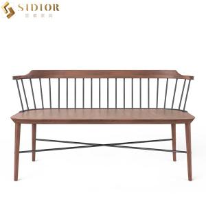 Antique Style Restaurant Booth Sofa Seating Solid Wood 76cm Height