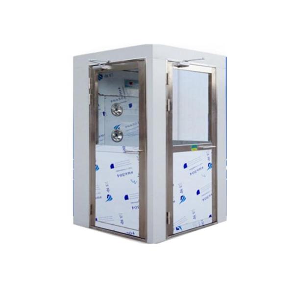 Swing Door Corner Cleanroom Air Shower Auto Blowing Compact And Sound In