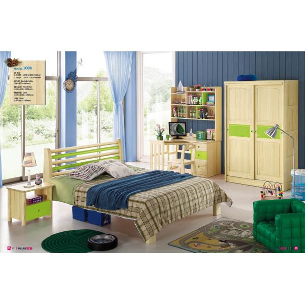 Buy kids pine solid wood bed room set furniture,#1006 at wholesale prices