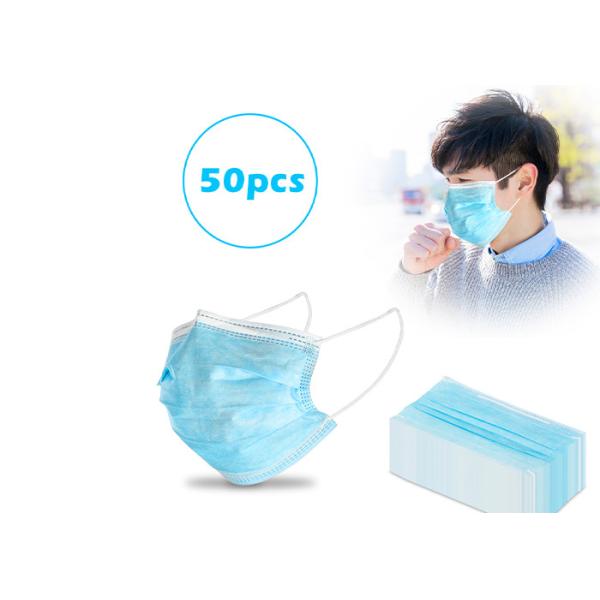 Outdoor Anti Pollution Dust Disposable Earloop Surgical Mask 3 Ply