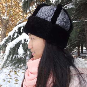 Classic Double Face Sheepskin Beanie Hat Winner Women Leather Hats