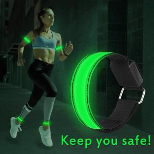 Rechargeable led luminous arm with LED reflective bracelet luminous with fun run