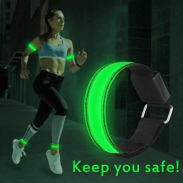 Rechargeable led luminous arm with LED reflective bracelet luminous with fun run
