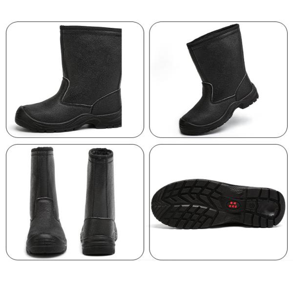 Kevlar Midsole Safety Shoes Cowhide Genuine Leather Work Boots with Steel Toe