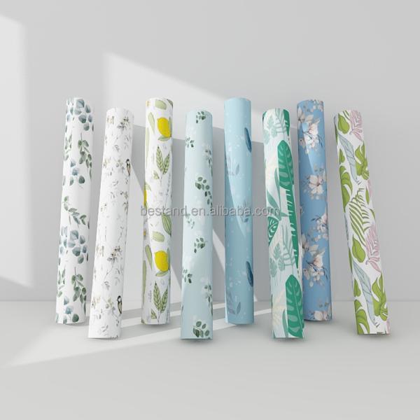 Removable Peel and Stick Wallpaper in Botanical Style for Tropical Plant Decor
