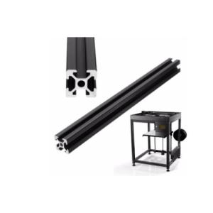 Silvery / Black Anodized T Shaped Aluminum Extrusion Profiles Powder Coated