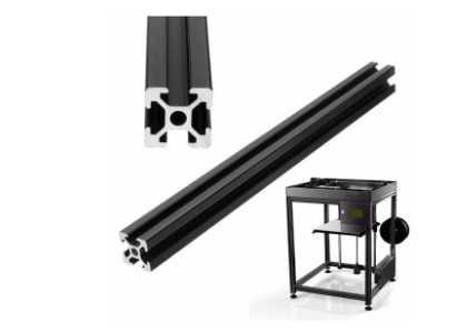 Buy Silvery / Black Anodized T Shaped Aluminum Extrusion Profiles Powder Coated at wholesale prices