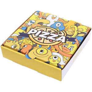 Printed Rigid Pizza Boxes Recyclable Fast Food Cartons Takeout 24 X 24