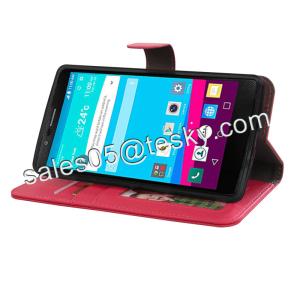 OEM leather wallet case for LG G4 NOTE ,various colors available