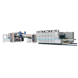 China Carton Printing Slotting Die Cutting Machine Folding Gluing Strapping Inline on sale
