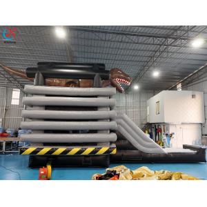 New Design Inflatable Bounce Castle With Slide Commercial Dinosaur Theme