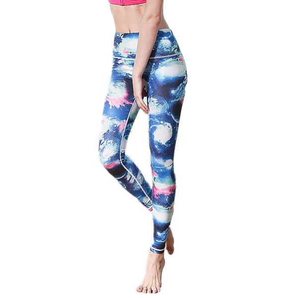 CPG Global Women's Gyg Legging Sport Running Pants Yoga Starry Blue Print Slim Fit HK27