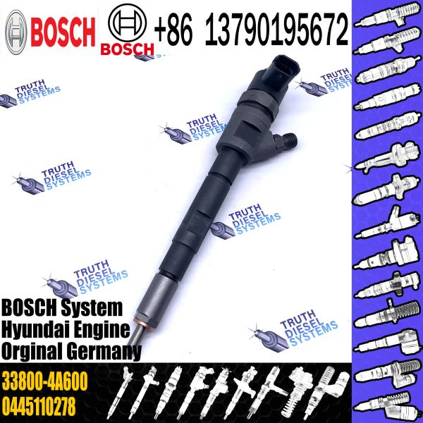 Common Rail Injector 0445110277 0445110278 33800-4A600 For PORTER II, H1, GRAND STAREX