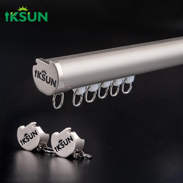 Household Office Double Aluminium Curtain Track Ceiling Mounted With Bracket And