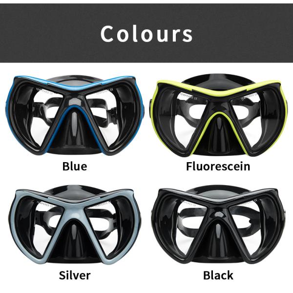 4mm Tempered Glass Dive Prescription Snorkel Mask Anti Fog Underwater