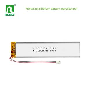 Quality Rechargeable Lithium Ion Batteries 4025100 3.7v 1000mAh 3.7wh Li Polymer Battery Cell for sale
