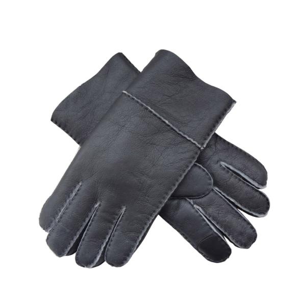 Wholesale Cheap Machine Sewing Stitching Lamb Fur Winter Warm Leather Gloves Men
