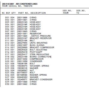 Terex / NHL TR100 compressor 20011049