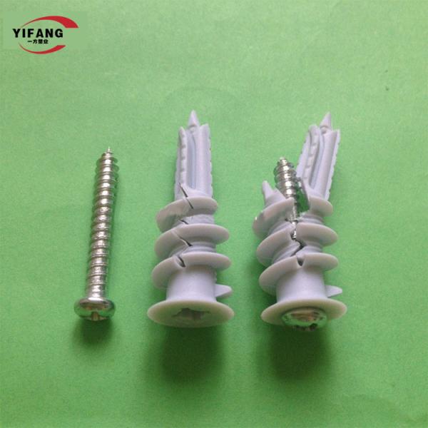 High Rigidity Plastic Wall Anchors Gyprock Screw Plugs For Building Materials